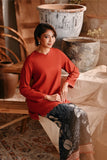 The Bay Women Broderie Kurung Blouse - Terracotta