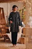 The Bay Women Summer Kurung Top - Black Stripe