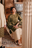 The Bay Women Summer Kurung Top - Olive Stripe