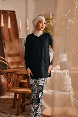 The Bay Women Broderie Kurung Blouse - Black