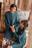 The Bay Women Summer Kurung Top - Emerald Green