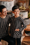 The Bay Men Kurta - Black Checked