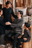 The Bay Men Kurta - Black Checked