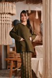 The Bay Broderie Kurung Blouse - Olive