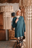 The Bay Women Broderie Kurung Blouse - Emerald Green