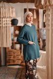 The Bay Women Broderie Kurung Blouse - Emerald Green