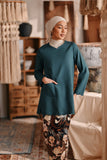 The Bay Women Broderie Kurung Blouse - Emerald Green