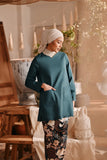 The Bay Women Broderie Kurung Blouse - Emerald Green