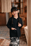 The Bay Broderie Kurung Blouse - Black