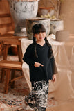 The Bay Broderie Kurung Blouse - Black