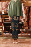 The Akar Kita Women Jacquard Skirt - Emerald Glow