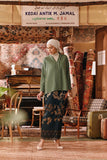 The Akar Kita Women Jacquard Skirt - Emerald Glow