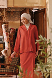 The Akar Kita Women Kebaya Top - Mandarin Red