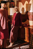 The Akar Kita Women Folded Skirt - Dark Mauve