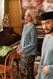 The Akar Kita Women Kedah Blouse Top - Pine Green