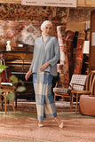 The Akar Kita Women Folded Skirt - Blue Square