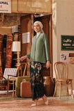 The Akar Kita Women Jacquard Skirt - Emerald Glow