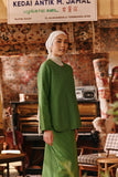 The Akar Kita Women Kedah Blouse Top - Greenflux