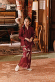 The Akar Kita Kebaya Top - Burgundy