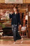 The Akar Kita Women Kebaya Top - Navy