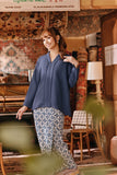 The Akar Kita Women Kebaya Top - England Blue