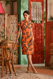 The Nian Nian Women Layered Sleeve Cheongsam Dress - Dawn