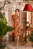 The Nian Nian Women Layered Sleeve Cheongsam Dress - Dawn