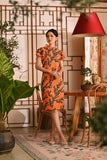 The Nian Nian Women Layered Sleeve Cheongsam Dress - Dawn