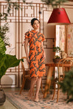 The Nian Nian Women Layered Sleeve Cheongsam Dress - Dawn