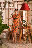 The Nian Nian Women Layered Sleeve Cheongsam Dress - Dawn