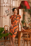 The Nian Nian Women Layered Sleeve Cheongsam Dress - Dawn