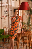 The Nian Nian Women Layered Sleeve Cheongsam Dress - Dawn