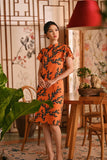 The Nian Nian Women Layered Sleeve Cheongsam Dress - Dawn