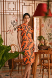 The Nian Nian Women Layered Sleeve Cheongsam Dress - Dawn