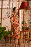 The Nian Nian Women Layered Sleeve Cheongsam Dress - Dawn