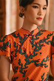 The Nian Nian Women Layered Sleeve Cheongsam Dress - Dawn