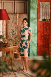 The Nian Nian Women Layered Sleeve Cheongsam Dress - Harvest