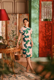 The Nian Nian Women Layered Sleeve Cheongsam Dress - Harvest