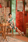 The Nian Nian Women Layered Sleeve Cheongsam Dress - Harvest