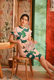 The Nian Nian Women Layered Sleeve Cheongsam Dress - Harvest