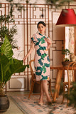 The Nian Nian Women Layered Sleeve Cheongsam Dress - Harvest