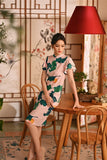 The Nian Nian Women Layered Sleeve Cheongsam Dress - Harvest