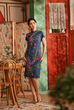 The Nian Nian Women Beaded Cheongsam Dress - Twilight