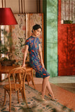 The Nian Nian Women Beaded Cheongsam Dress - Twilight