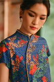 The Nian Nian Women Beaded Cheongsam Dress - Twilight