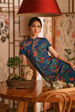 The Nian Nian Women Beaded Cheongsam Dress - Twilight