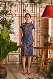 The Nian Nian Women Beaded Cheongsam Dress - Twilight