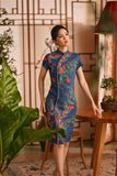 The Nian Nian Women Beaded Cheongsam Dress - Twilight