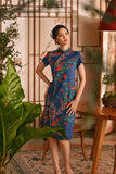 The Nian Nian Women Beaded Cheongsam Dress - Twilight