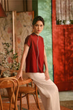 The Nian Nian Women Beaded Cheongsam Top - Maroon